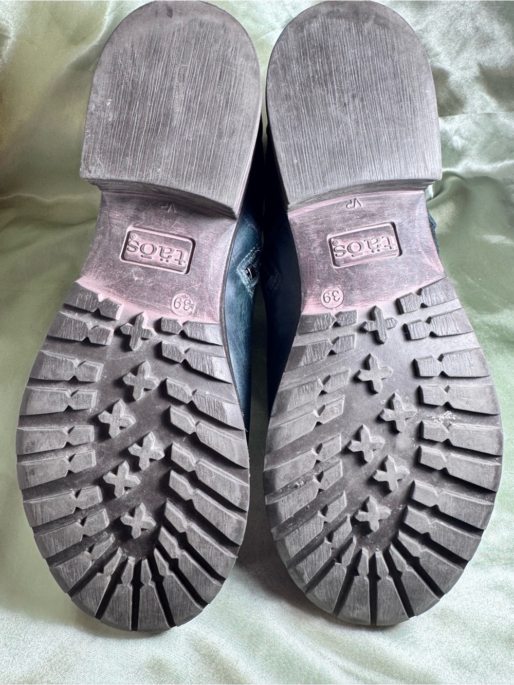 Taos Crave Teal Leather Lace Up Ankle Combat Boots CRV-55141 Women’s 8-8.5 38 - Picture 11 of 12